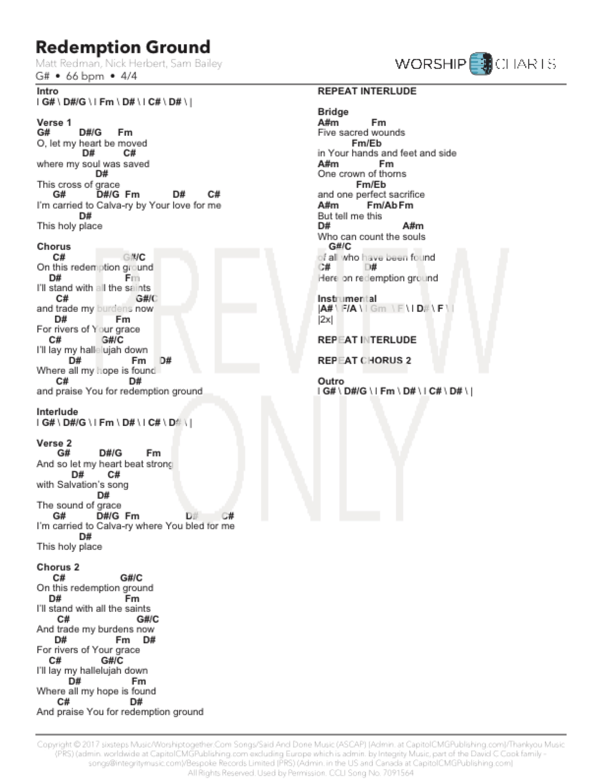 Redemption Ground Lead Sheet Lyrics Chords Matt Redman Worshiphouse Media Bm a gonna call my brother, ask him to meet me there. redemption ground lead sheet lyrics