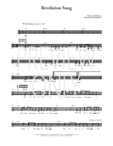 Revelation Song Lead Sheet, Lyrics, &amp; Chords | Kari Jobe | WorshipHouse Media