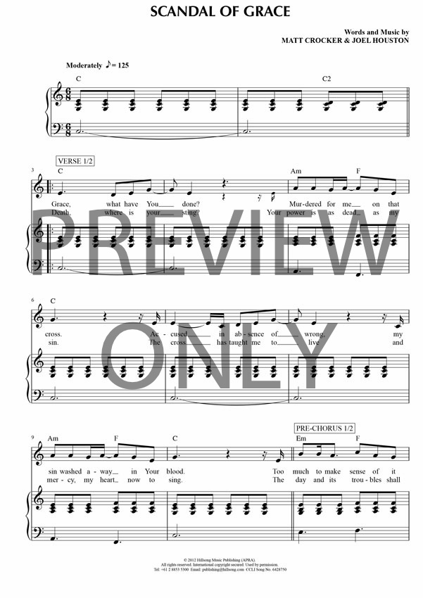 Scandal Of Grace Chords - Sheet and Chords Collection