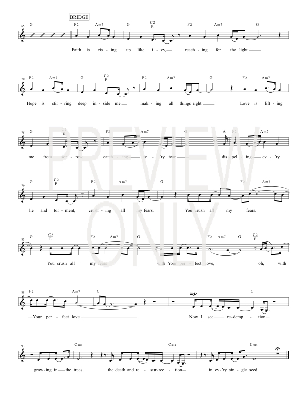 The Garden Lead Sheet, Lyrics, & Chords | Kari Jobe ...