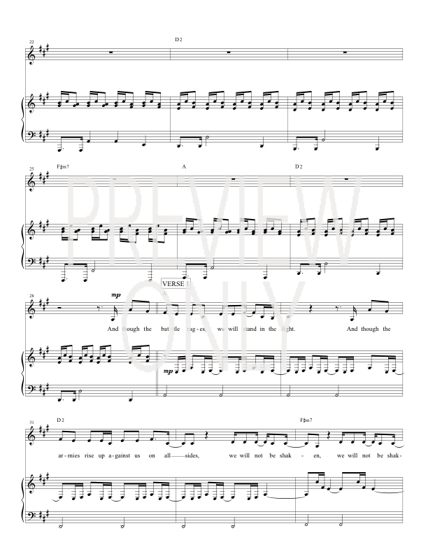 We Will Not Be Shaken Lead Sheet Lyrics Chords Bethel Music Worshiphouse Media