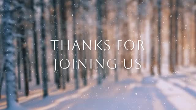 SNOW SHIMMER: THANKS FOR JOINING US